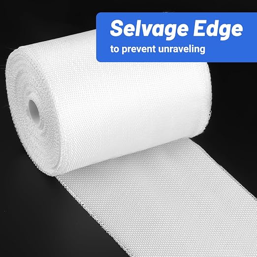 Fiberglass Cloth Tape, 6 oz, 4" Wide by 33 yd, 99FT Non Adhesive Woven Fiberglass Fabric Roll for Repair Reinforced, Joint, Seams, Molding, Insulation