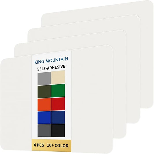 KING MOUNTAIN Self Adhesive Nylon Fabric Repair Patch, 9×11 Inches 4 Pcs, Quick Down Jacket Repair Patch, Waterproof Outdoor Gear Patch Kit for Tent,Backpacks,Umbrella, Gloves, Sleeping Bag (White