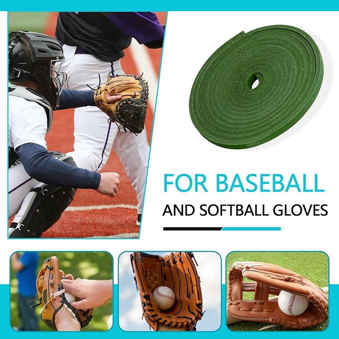 Baseball Glove Lace, Mitt Lace Repair Kit Softball 2 Leather Laces and 2 Lacing Needles for Catcher's Glove