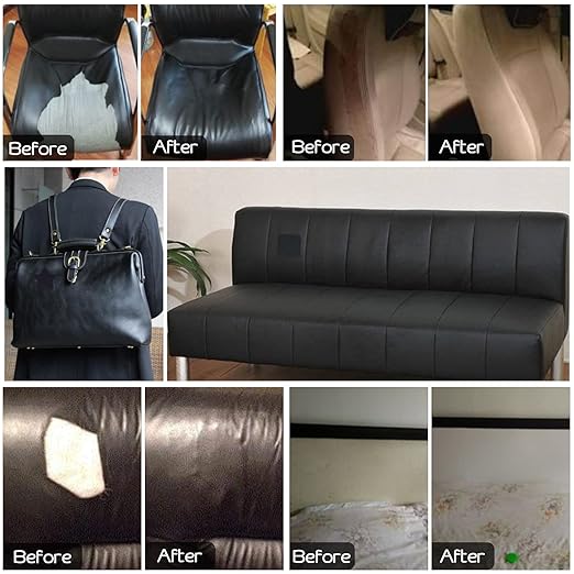 Leather Repair Patch 36X158 inch Large Self-Adhesive Leather Repair Tape, Reupholster Leather Patches for Furniture Couch Chairs Car Seat (Beige, 36x158 inch)