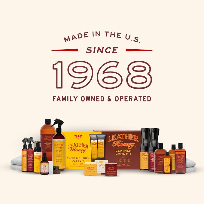 Leather Honey Brown Recoloring Balm: Color Restorer and Scratch/Scuff Remover for Furniture, Couches, Shoes & Boots, Auto Interiors and Accessories