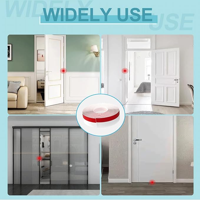 New Thickened Upgraded 2Inch (W) x 10FT(L) Door Weather Stripping, Extra Thick 1mm Door Draft Stopper Silicone Seal Strip, Draft Seal Tape for Doors Windows and Shower Glass Gap