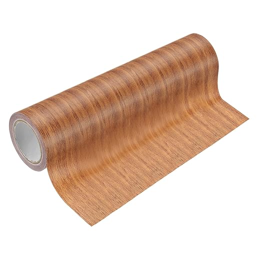 PATIKIL Wood Grain Tape 7.9" x 15 Ft, Self-Adhesive Wood Texture Repair Tape Realistic Wood Effect Contact Paper Patch for Furniture Cabinets Floor Walls Home Decoration, Orange Oak