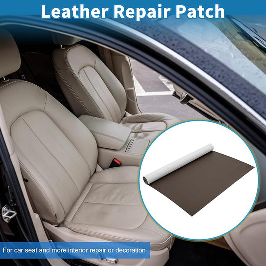 Self Adhesive Leather Repair Patch Strong Stickiness 30"x16" Leather Repair Tape PU Leather Coffee 1 Pcs