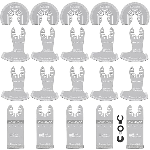 20 Pack Diamond Oscillating Tool Blade, Professional Multitool Blades, Grout Removal Blade for Oscillating Tool, Multi Tool Blades Kit for Oscillating Tool Accessories