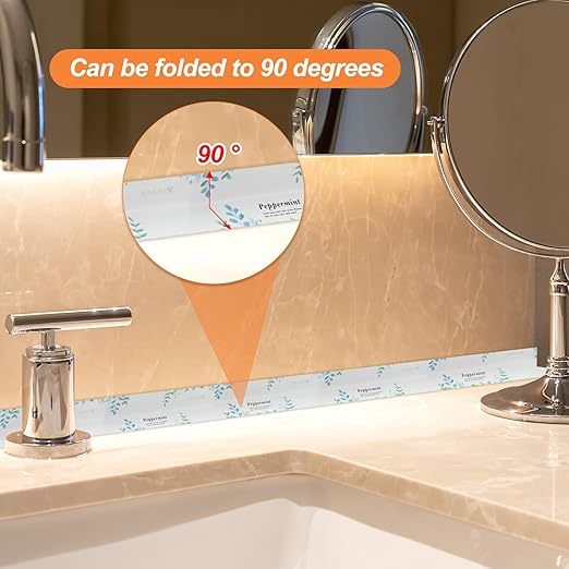 PATIKIL Caulk Tape Waterproof Self Adhesive, PVC Toilet Caulking Sealant Strip Bathtub Caulk Sealing Strip Tape for Bathroom Kitchen Countertop, Palm Leaves (1.5 Inch x 16.4 Ft)