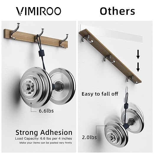 vimiroo 2 Pack Double Sided Tape Heavy Duty, Extra Large 16.4FT Nano Double Sided Mounting Tape, Transparent Strong Removable Adhesive Picture Hanging Strips, Wall Tape Sticky Poster Carpet Decor