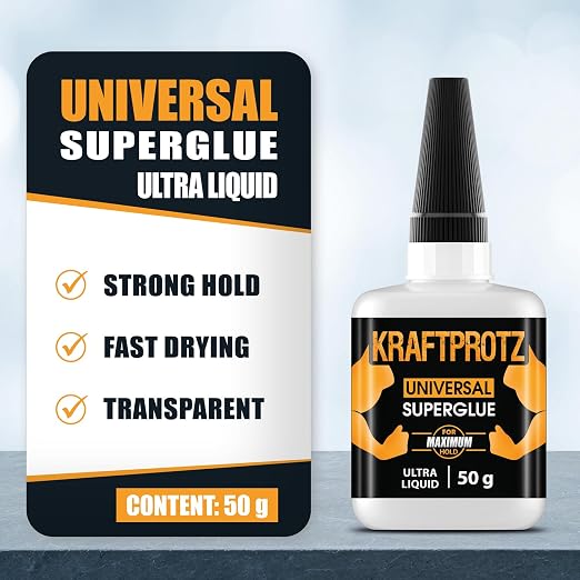 Superglue Thin Liquid XXL Value Size 1.76oz – Capillary Action Adhesive for Tight Cracks – Fast Wicking for Plastic, Wood & Metal – Ultra Clear Industrial Bond