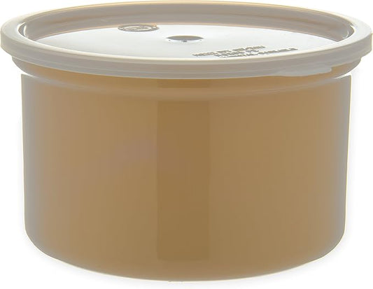 Carlisle FoodService Products Classic Round Storage Container Crock with Lid for Kitchen, Restaurants, Home, Plastic, 1.5 Quarts, Beige
