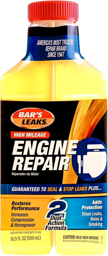 Bar's Leaks 1000 High Mileage Engine Repair, 16.9 oz | Restores Performance, Increases Compression & Horsepower, Stops Leaks, Noise & Smoking