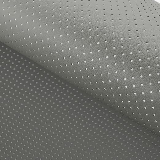 Leather Repair Patch, Breathable Perforated Strong Sticky Self Adhesive Repair Patch, DIY Leather Patches for Couches, Furniture, Sofa, Car, Chair (Grey 17x60inch)