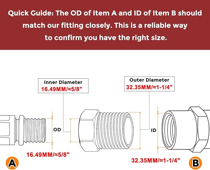 Pack of 1, 1" Male NPT to 3/8" FeMale NPT Solid 304 Stainless Steel Hex Bushing, Hose Fittings Adapter Reducer for Pipe Leak Repair, Bathroom Remodeling, Tool Extensions