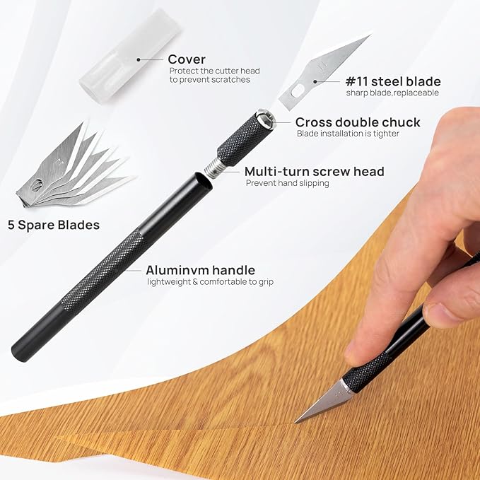 NEWISHTOOL Wallpaper Smoothing Tools, Wallpaper Tool Kit with Wallpaper Paste Brush, Smoother Squeegee, Felt Squeegee & Paper Cutter for Peel and Stick Contact Paper, Wallcovering, Vinyl Backsplash