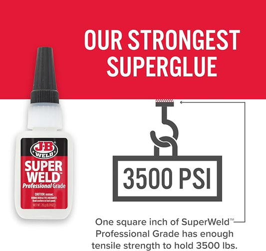 J-B Weld Superglue 20g 2 Pack - SuperWeld Professional Grade