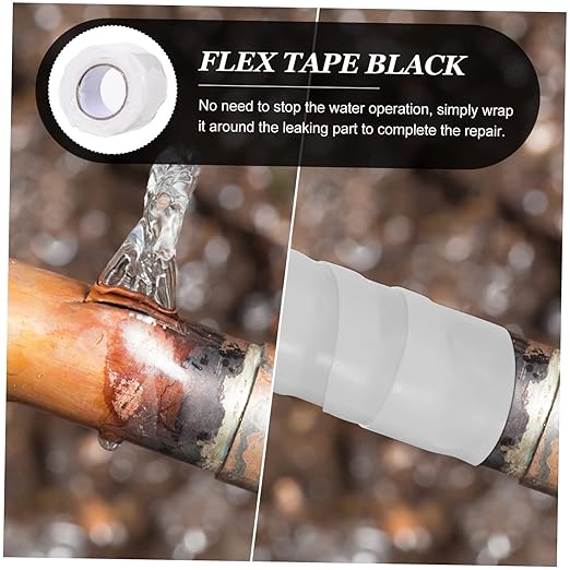 Uonlytech Flex Rubberized Tape Leak Seal Duct Tape for Pipe Repair Heavy Duty Adhesive for Plumbing Suitable for Ceramics