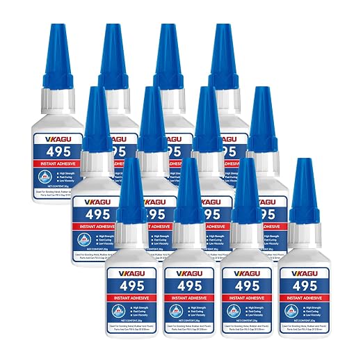 495 Super Glue Multi-Surface Instant Adhesive Clear 20g Suitable for Metal Rubber and Plastic 12 Pack