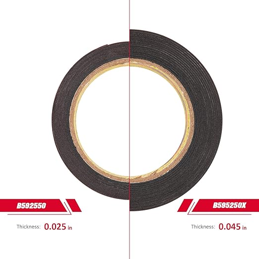 3M Double Sided Tape Heavy Duty 0.5" x 15.4 Ft 5925, Strong Mounting Tape, Foam Tape Strong Adhesive for Automotive Emblem Trim Décor Dashboard Home Office Indoor Outdoor, Black, 0.025'' Thick