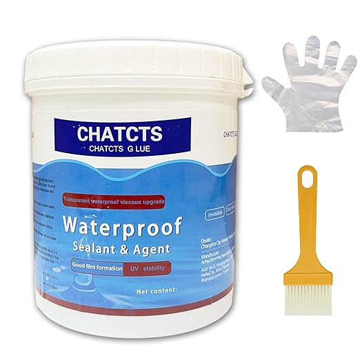 Waterproof Glue,Invisible Agent,Strong Waterproof Transparent Sealant,for Bathroom, Kitchen, Garden, Roofs, Walls (1, Kilograms)