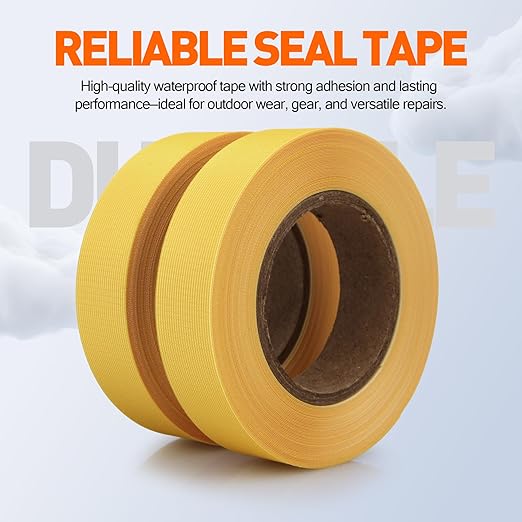 TPU Seam Sealing Tape – Waterproof Heat-Seal Fabric Repair Tape for Tents, Outdoor Gear, and Apparel, 0.79 in x 10.94 yd, Yellow