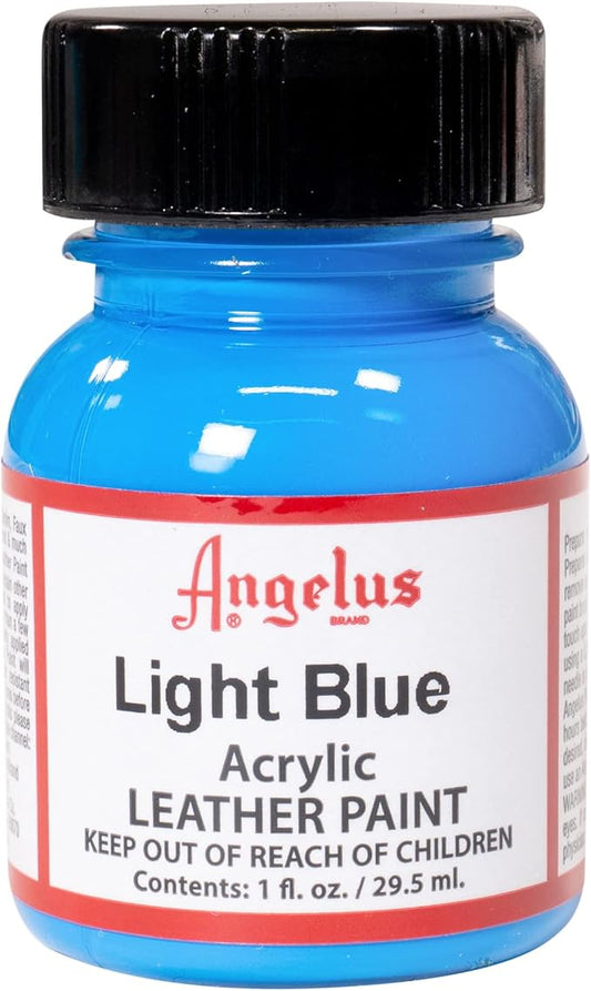 Angelus Acrylic Leather Paint For Shoes, Sneakers, Leather, Canvas, Furniture, and More - 1 fl oz, Light Blue