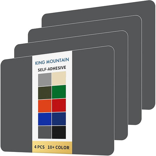 KING MOUNTAIN Self Adhesive Nylon Fabric Repair Patch, 9×11 Inches 4 Pcs, Quick Down Jacket Repair Patch, Waterproof Outdoor Gear Patch Kit for Tent,Backpacks,Umbrella, Gloves(Dark Grey