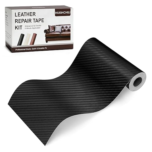 Carbon Fiber Texture PU Faux Leather Repair Tape, Self-Adhesive Patch Kit for Car Seats, Automotive Interior, Gaming Chairs, Office Chairs & Furniture, Waterproof Stick-on Roll (Black, 3.15 x 59in)