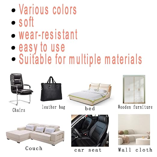 8 PCS Self-Adhesive Leather Repair Patch Couch Patch, Waterproof, Wear-Resistant Tape Sticker for Sofa,Bag,Furniture,Car Seats (Black)