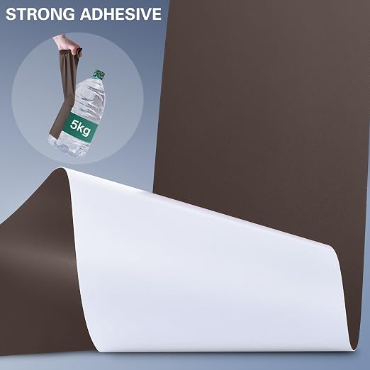 Self Adhesive Leather Repair Patch Kit, 31.4 in x 16 in Large Vinyl Leather Repair Tape for Furniture, Car Seat, Couch, Sofa, Chair Smooth DarkCoffee