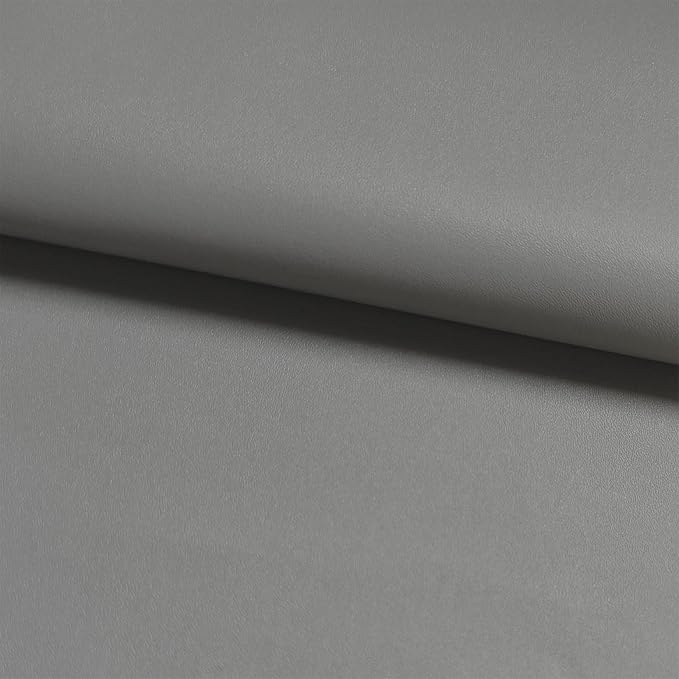 Gray Smooth Faux Leather Fabric 39"x54" - Solid Color Vinyl for Upholstery Restoration, Handbag Making, Sewing & DIY Home Decor