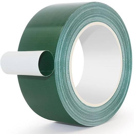 Green Duct Tape, 2 Inches x 32 Yards, Heavy Duty, Strong, Durable, Flexible, Easy-Tear by Hand, No Residue, Waterproof for Home Repairs, Fixed Carpet Edge, DIY Projects