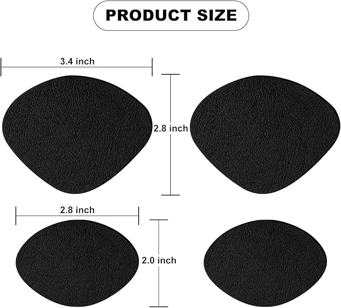 8Pair Shoe Patches for Holes, Self-Adhesive Shoes Heel Repair, Hole Repair for Sneaker, Leather Shoes, High Heels (Black)