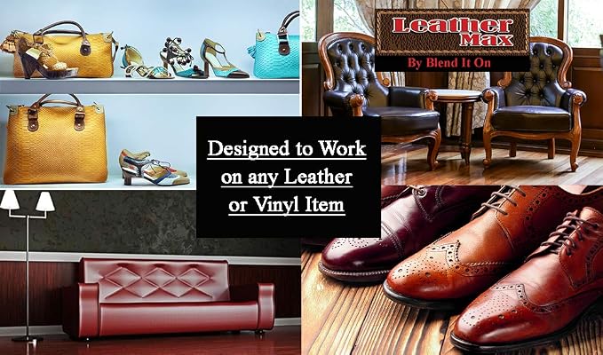 Leather Max Large Project 8 Ounce Jar Refinish for Your Furniture, Jacket, Sofa or Car Seat, Super Easy Instructions, Restore Any Material, Bonded, Pleather, Genuine (Autumn Red)