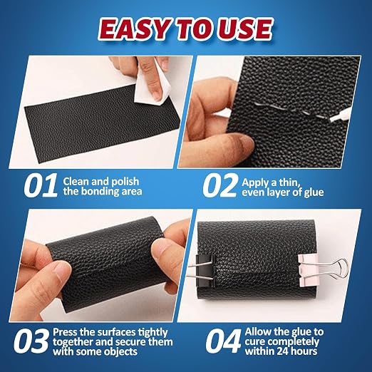 Leather Glue, 35g Ultra-Strong, Waterproof Adhesive for Leather Repair, Shoes, Bags, Sofas, Car Seats, Upholstery, and DIY Crafts, Fast-Drying, Flexible Formula