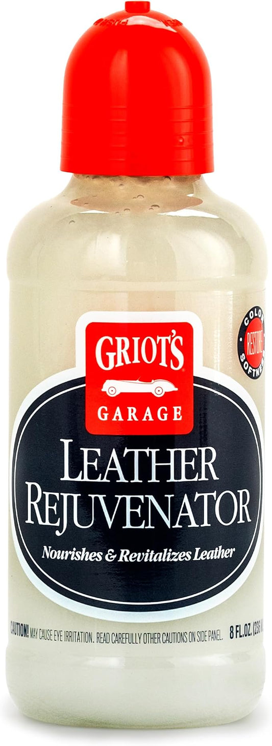 Griot's Garage Leather Rejuvenator for Car Seats, Upholstery, Auto, Home, Furniture, Shoes, Boots, Accessories, and More, Conditioner and Protectant, 8 Ounces