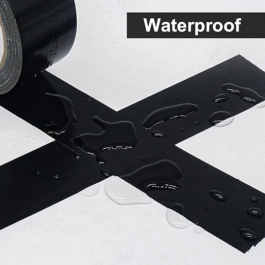 JIALAI HOME Heavy Duty Duct Tape, Black Tape 2 Inches x 30 Yards 3-Pack, 8.27 mil, Strong, Flexible, No Residue, All-Weather and Tear by Hand - for Repairs, Industrial, Professional Use