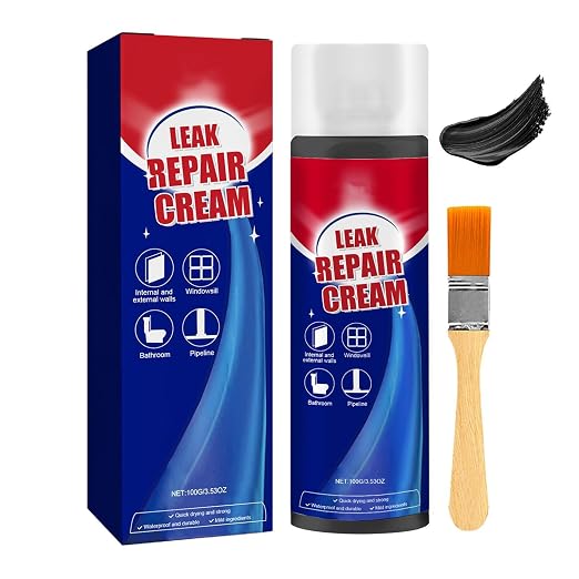 3 Pack Leak Repair Waterproof Roof Leak Sealant Spray, Le-ak Repair Cream with Brush, Fast Drying Clear Waterproof Sealant Liquid, Weather Resistant Seals for Gutter, Repairs Roof, Drain Pipe