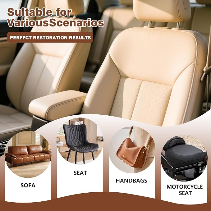 Dark Brown Leather Repair Tape, 16x120 Inch Leather Repair Patch Self-Adhesive, Waterproof Faux Leather Patch, Vinyl Repair Tape for Couch, Sofas, Furniture, Office Chair, Car Seats