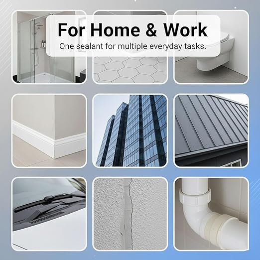 All-Purpose Super-Bonding Structural Sealant, 9900 Sealant Waterproof, Waterproof Adhesive 9900, Multi-Surfaces Adhesive for Roof Bathroom Tile (Black-1PCS)