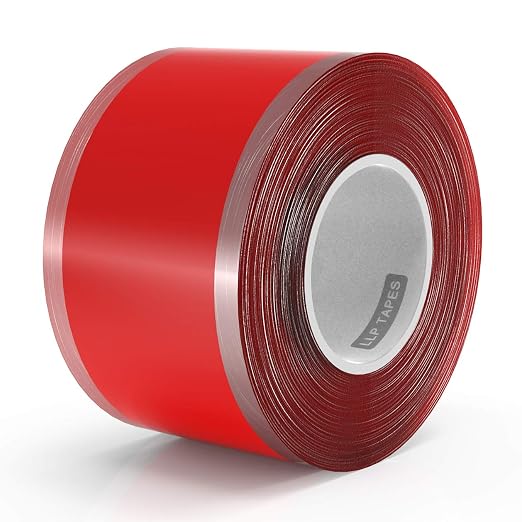 LLPT Self Fusing Silicone Tape 1" x 17 Ft, Red, UL Certified | Industrial, No Residue, UV & Weather Resistant, Waterproof Airtight Sealing for Marine, Pipe, Wire Insulation, Gym/Bike Grip