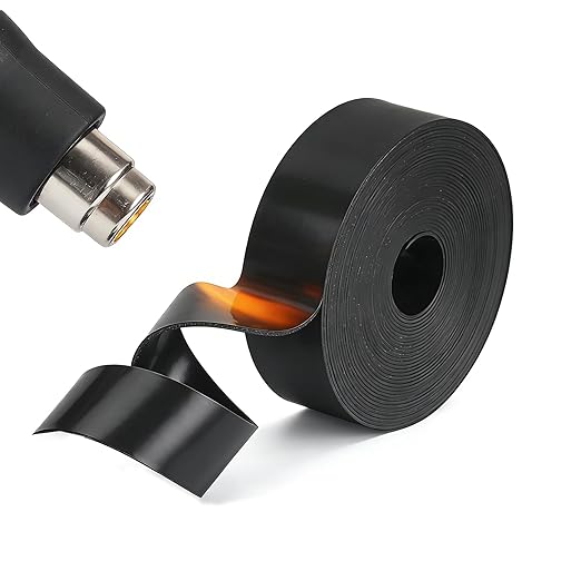16.5FT Heat Shrink Tape, Electric Heat Tape Shrink Wrap Roll for Electrical Cables, Wires, Pipes, Adhesive Activates Upon Heating Melts and Seals
