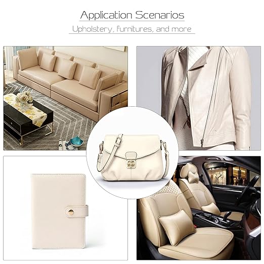 Leather Repair Patch 36X79 inch Large Self-Adhesive Leather Repair Tape, Reupholster Leather Patches for Furniture Couch Chairs Car Seat (Beige, 36x79 inch)