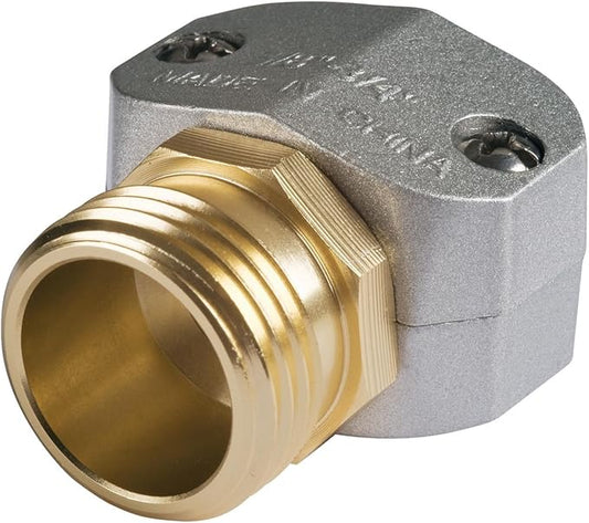 Melnor Heavy Duty Metal Male Hose Repair; Fits 3/4" and 5/8" Hoses