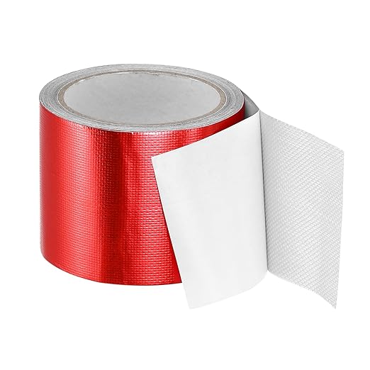 PATIKIL Awning Repair Tape 3-1/8" x 26ft Waterproof Canvas Tape High Adhesive Tear Repair Patch Kit for PVC Tarpaulin Tent Awning Fabric RV Sail Boat Cover, Red