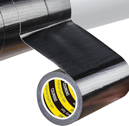 Strong Adhesive Cloth Weather Stripping Tape 4in x 16.4FT Black - Weather Sealing Strip for Sliding Windows/Doors, Draft Blocker & Insulation, Soundproof Dustproof Waterproof Windproof