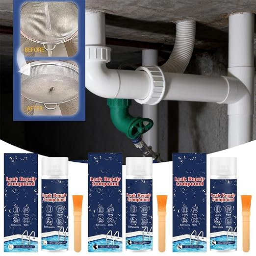 Leak Repair Waterproof Sealant, Clear Sealer Cream and Instant Waterproofing Agent for Concrete Roof Gutter Pipe, Multi-Surface Leak Repair Sealer for Windows Foundations, Long-Lasting Protection