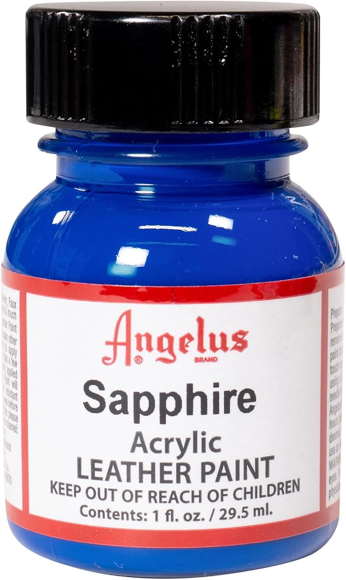 Angelus Acrylic Leather Paint, 1 oz, Sapphire