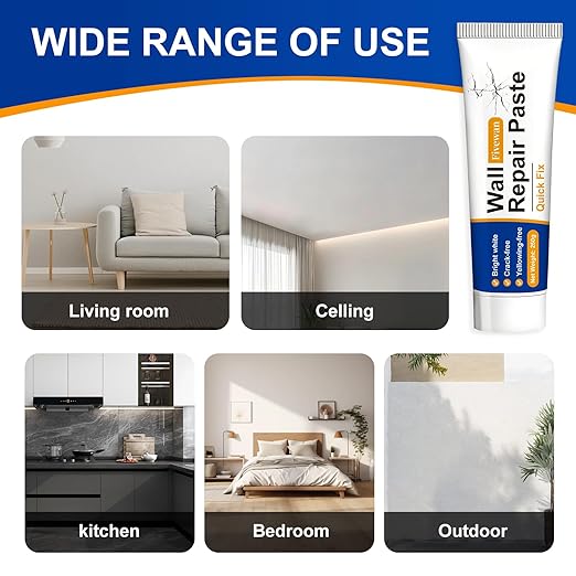 Drywall Repair Kit, Wall Mending Agent with Scraper, Wall Patch Repair Kit, Simple Filling of Wall Holes＆Efficient Crack Repair