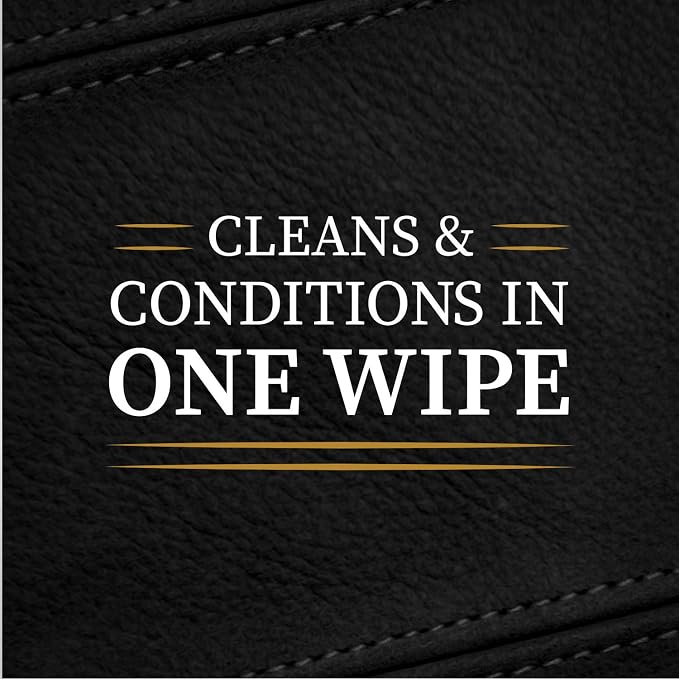 Lexol All Leather Quick Care All-in-One Formula, Best Leather Cleaner and Conditioner, for Use on Apparel, Furniture, Auto Interiors, Shoes, Bags, 30-Count Sheet Wipes,E301500100 , white