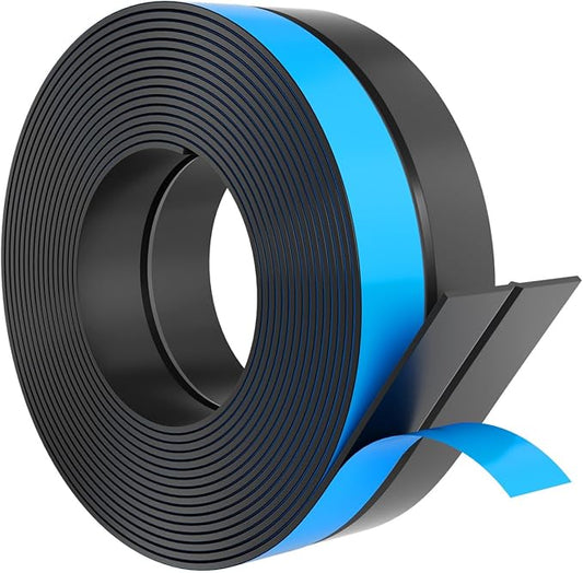 Thickened Weather Stripping Door Seal, Gap Seal for Frame and Gaps Draft Stopper,Glass Shower Door Sweep, Black, 20 Feet x 1 Inch