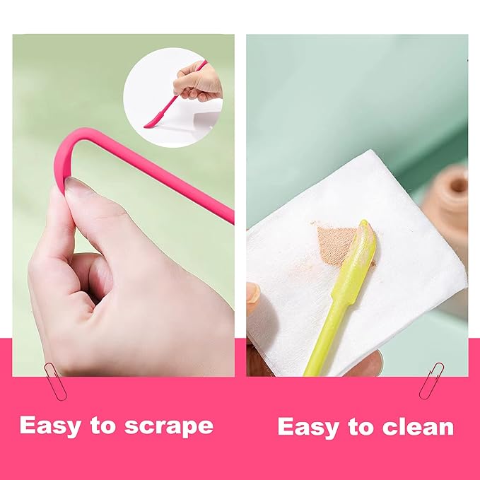 Small Beauty Spatula, 4 Pcs Mini Spatula for Cosmetics Lotion Makeup, Every Drop Tiny Spatula for Makeup and Kitchen Jar, Wax Waxing Body Hair Removal